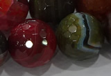 CAG9270 15.5 inches 20mm faceted round line agate beads wholesale