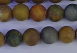 CAG9283 15.5 inches 10mm round matte ocean jasper beads wholesale