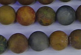 CAG9284 15.5 inches 12mm round matte ocean jasper beads wholesale