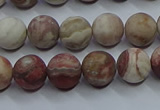 CAG9292 15.5 inches 8mm round matte Mexican crazy lace agate beads