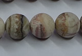 CAG9295 15.5 inches 14mm round matte Mexican crazy lace agate beads