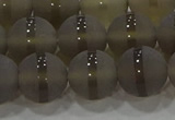 CAG9346 15.5 inches 12mm round matte grey agate beads wholesale