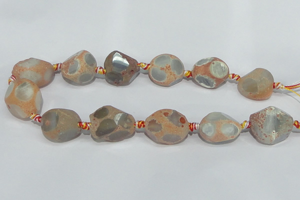 CAG935 16 inches rough agate gemstone nugget beads wholesale