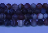 CAG9370 15.5 inches 4mm round matte botswana agate beads