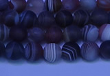 CAG9371 15.5 inches 6mm round matte botswana agate beads