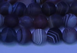 CAG9372 15.5 inches 8mm round matte botswana agate beads