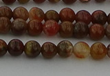 CAG9390 15.5 inches 4mm round red moss agate beads wholesale