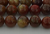 CAG9392 15.5 inches 8mm round red moss agate beads wholesale