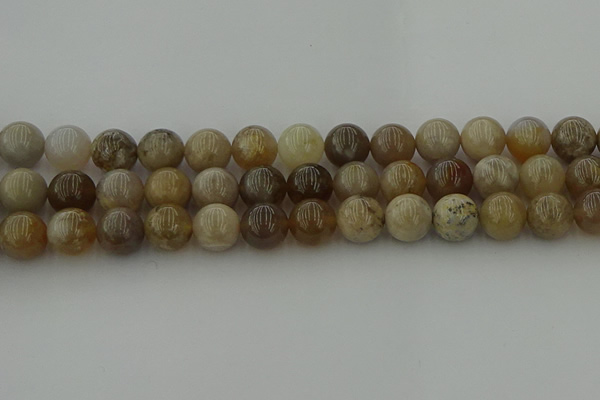 CAG9404 15.5 inches 12mm round ocean fossil agate beads wholesale