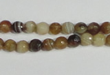 CAG944 16 inches 6mm faceted round madagascar agate gemstone beads