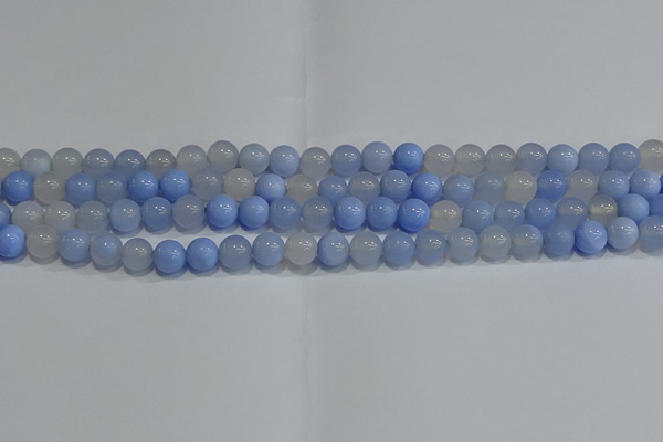 CAG9446 15.5 inches 6mm round blue agate beads wholesale