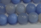 CAG9447 15.5 inches 8mm round blue agate beads wholesale