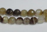 CAG945 16 inches 8mm faceted round madagascar agate gemstone beads