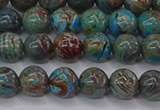 CAG9472 15.5 inches 6mm round blue crazy lace agate beads