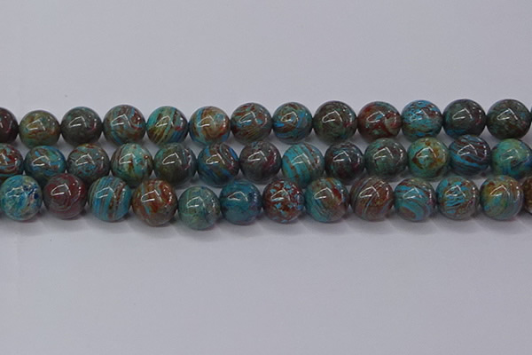 CAG9475 15.5 inches 12mm round blue crazy lace agate beads