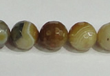 CAG948 16 inches 14mm faceted round madagascar agate gemstone beads