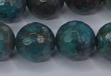 CAG9486 15.5 inches 16mm faceted round blue crazy lace agate beads