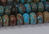 CAG9500 15.5 inches 5*8mm rondelle blue crazy lace agate beads