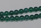 CAG953 15.5 inches 6mm round green agate gemstone beads wholesale