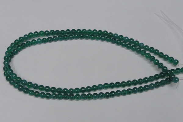 CAG953 15.5 inches 6mm round green agate gemstone beads wholesale