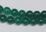 CAG954 15.5 inches 8mm round green agate gemstone beads wholesale