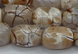 CAG9540 15.5 inches 13*18mm drum dragon veins agate beads