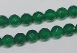 CAG955 15.5 inches 8mm faceted round green agate gemstone beads