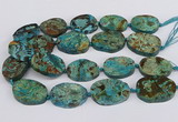 CAG9551 15.5 inches 25*35mm - 35*40mm freeform ocean agate beads