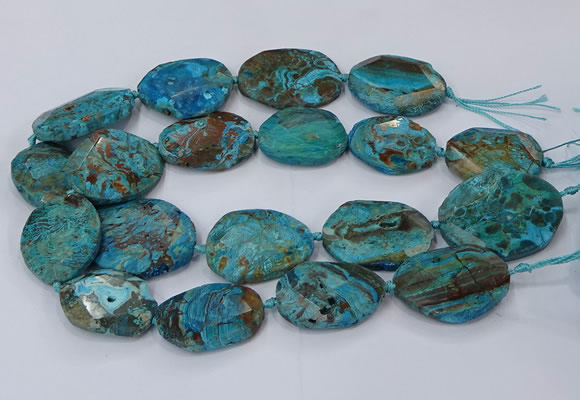 CAG9552 15.5 inches 25*35mm - 30*40mm freeform ocean agate beads