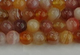 CAG9561 15.5 inches 6mm round red botswana agate gemstone beads