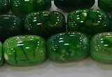 CAG9569 15.5 inches 13*18mm drum dragon veins agate beads