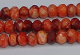 CAG9571 15.5 inches 4*6mm faceted rondelle crazy lace agate beads