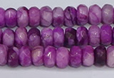 CAG9572 15.5 inches 4*6mm faceted rondelle crazy lace agate beads