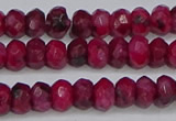 CAG9575 15.5 inches 4*6mm faceted rondelle crazy lace agate beads