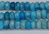 CAG9577 15.5 inches 4*6mm faceted rondelle crazy lace agate beads