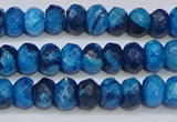 CAG9578 15.5 inches 4*6mm faceted rondelle crazy lace agate beads