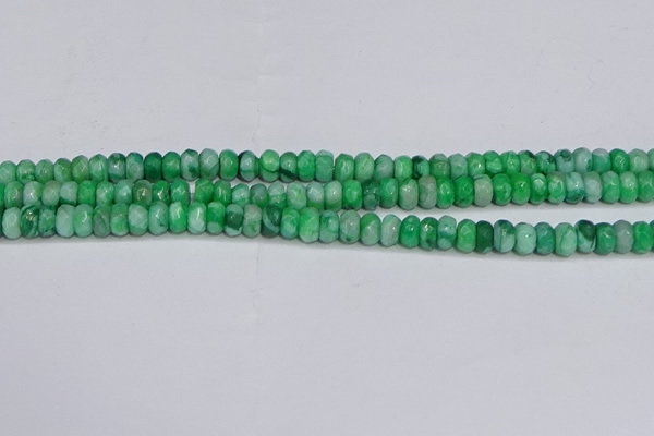 CAG9579 15.5 inches 4*6mm faceted rondelle crazy lace agate beads