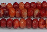 CAG9587 15.5 inches 5*8mm faceted rondelle crazy lace agate beads