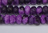 CAG9588 15.5 inches 5*8mm faceted rondelle crazy lace agate beads