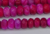 CAG9590 15.5 inches 5*8mm faceted rondelle crazy lace agate beads