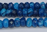 CAG9593 15.5 inches 5*8mm faceted rondelle crazy lace agate beads