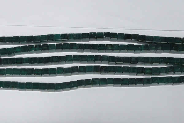 CAG961 15.5 inches 8*8mm cube green agate gemstone beads wholesale