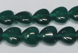 CAG962 15.5 inches 12*12mm heart green agate gemstone beads wholesale