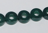 CAG964 15.5 inches 13mm donut green agate gemstone beads wholesale