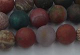 CAG9668 15.5 inches 10mm round matte ocean agate beads wholesale