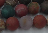 CAG9669 15.5 inches 12mm round matte ocean agate beads wholesale