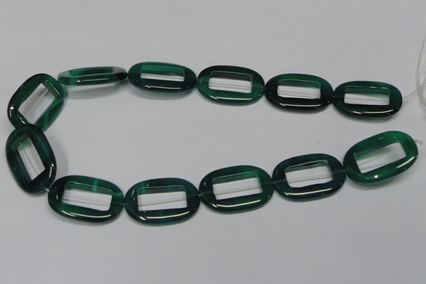 CAG967 15.5 inches 22*32mm oval green agate gemstone beads wholesale