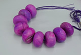 CAG9682 7.5 inches 20*35mm rondelle agate gemstone beads