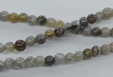 CAG970 15.5 inches 4mm round bamboo leaf agate gemstone beads