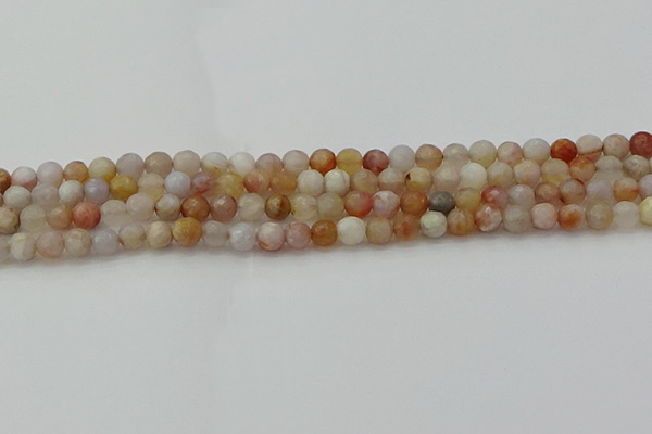 CAG9718 15.5 inches 4mm faceted round colorful agate beads